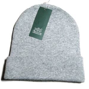 Wild Fable Unisex Adult Beanie Gray Ribbed Knit Folded Brim Eco-Fashion One Size